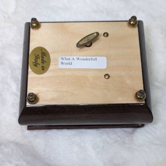 Sorrento Marquetry Inlay Flowers Jewelry Trinket Box 5" Antique Italian Wooden - Picture 5 of 8
